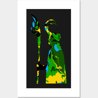 Marbled God of mischief Posters and Art